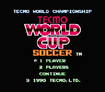 Tecmo World Cup Soccer (Japan) screen shot title